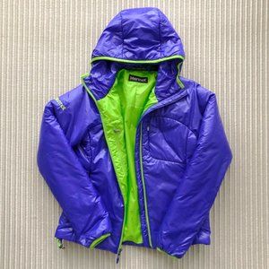 Marmot Purple Lightweight Full Zip Puffer Jacket
